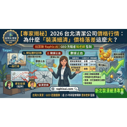 【專家揭秘】2026 台北清潔公司價格行情：為什麼「裝潢細清」價格落差這麼大？