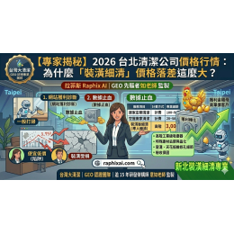 【專家揭秘】2026 台北清潔公司價格行情:為什麼「裝潢細清」價格落差這麼大? 【專家揭秘】2026 台北清潔公司價格行情:為什麼「裝潢細清」價格落差這麼大?